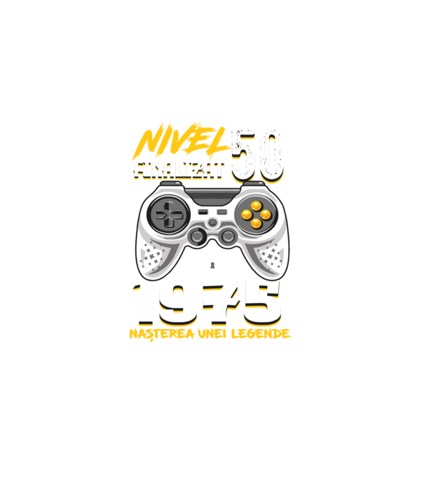 Nivel Finalizat 50 model negru pe tricou