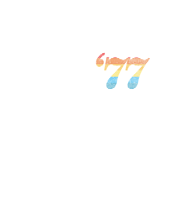 Retro Birthday 1977 model galben neon pe tricou
