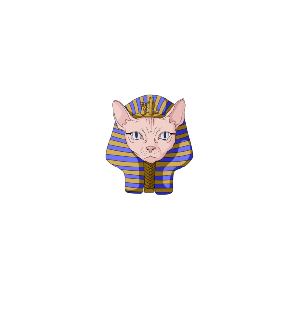 sphynx cat pharaoh model negru pe tricou