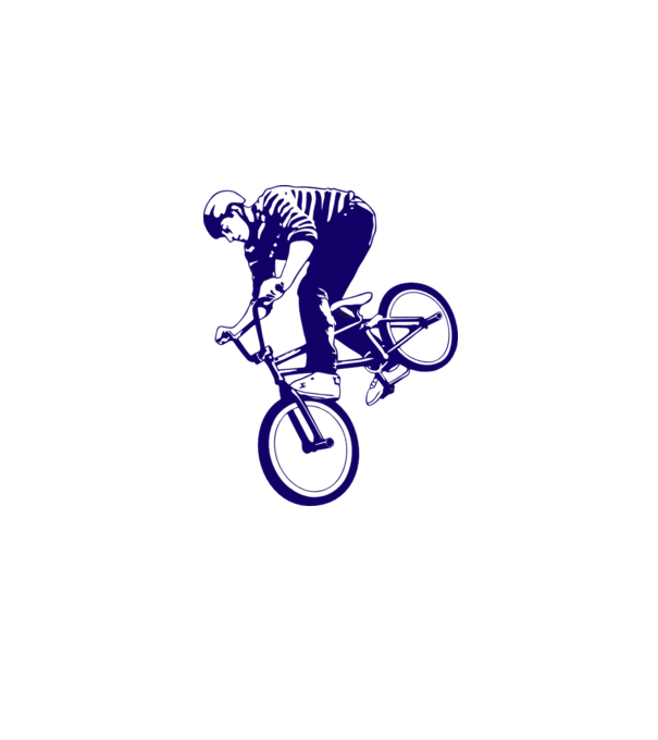 BMX stunt model gri pe tricou
