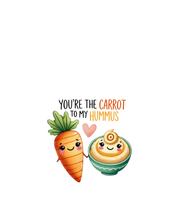 Carrot to my Hummus model alb pe tricou