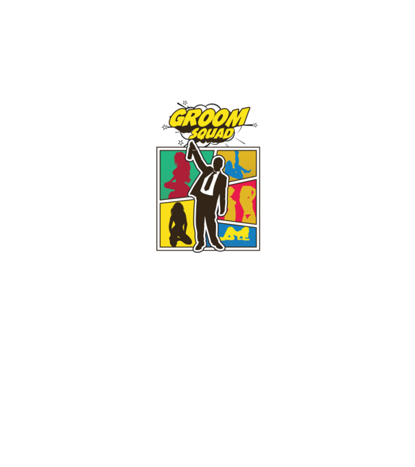 Comic Groom Squad model roz pe tricou