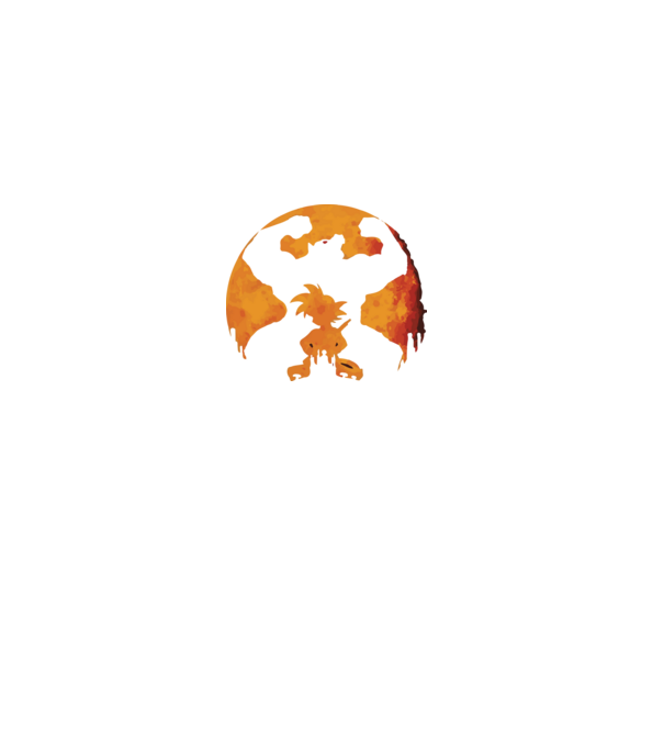 goku sunset model gri pe tricou