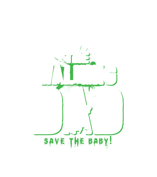 Walking dad green model alb pe tricou