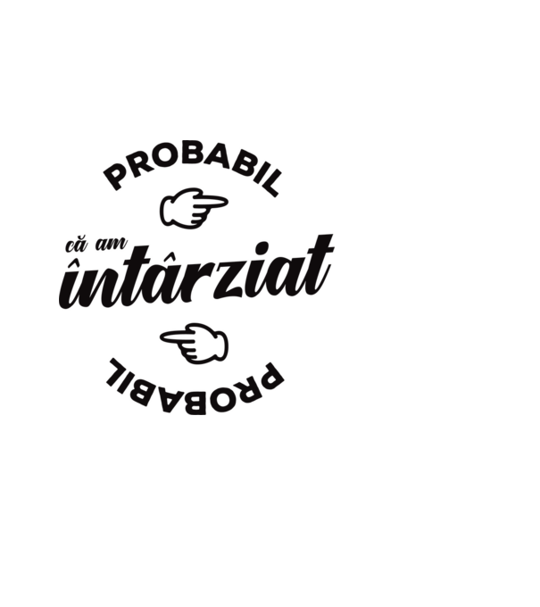 Probabil că am întârziat model albastru deschis pe tricou