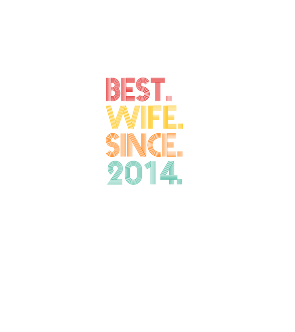best wife since 2014 retro model negru pe tricou