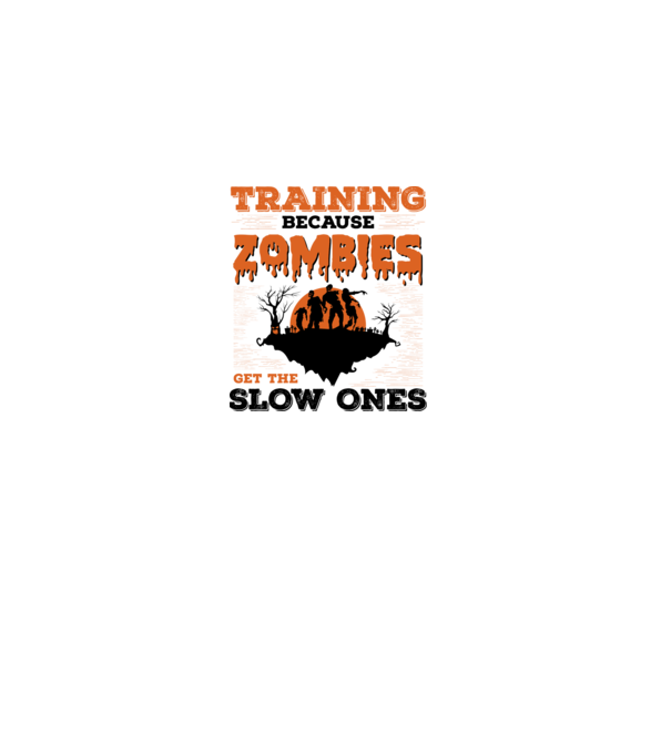 Zombies get the slow ones model alb pe tricou