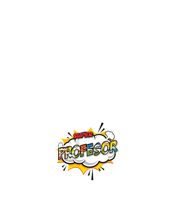 Super Profesor model negru pe tricou