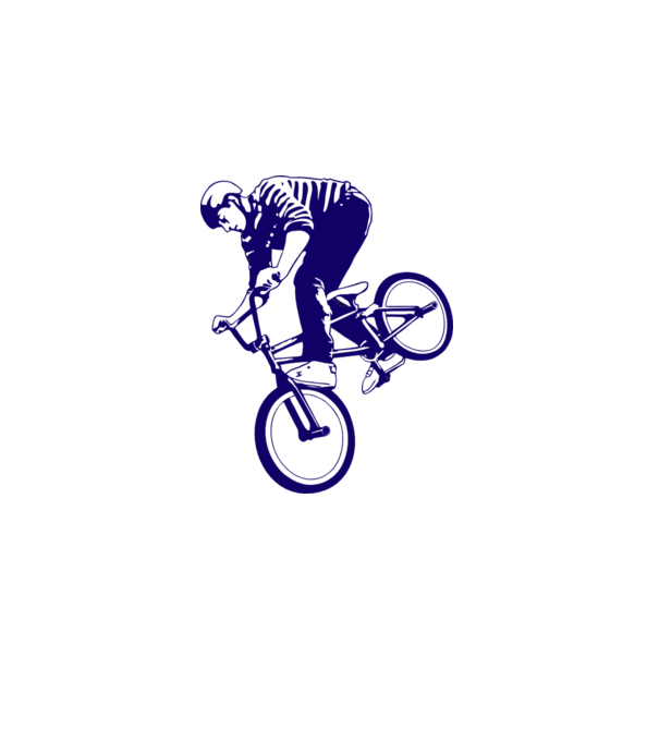 BMX stunt model gri pe tricou