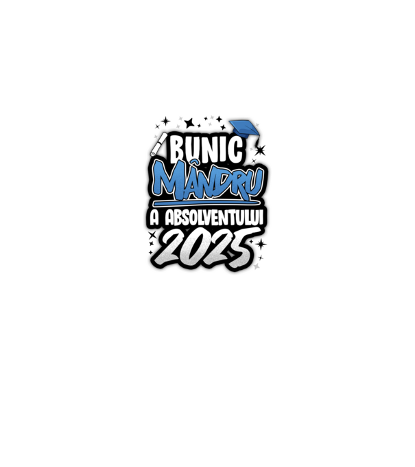 Bunic MÂNDRU a absolventului model alb pe tricou