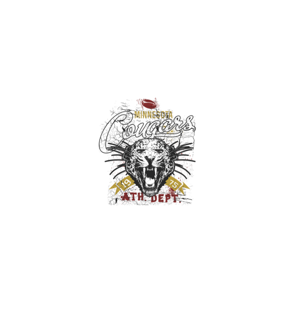 Minesota Cougars  TEXTURED model negru pe tricou