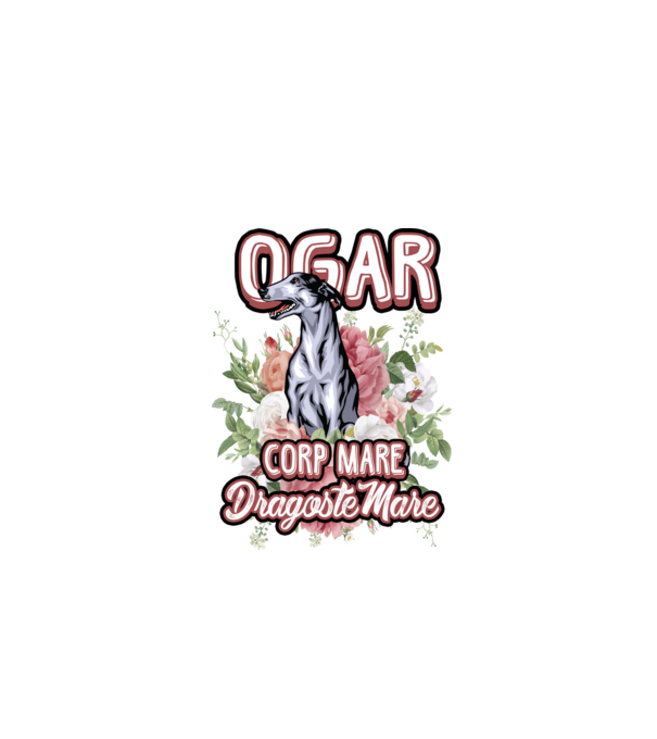 Ogar - picioare lungi dragoste multă model alb pe tricou