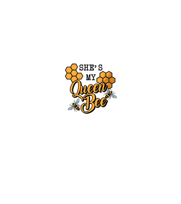 Queen Bee model alb/roșu pe tricou