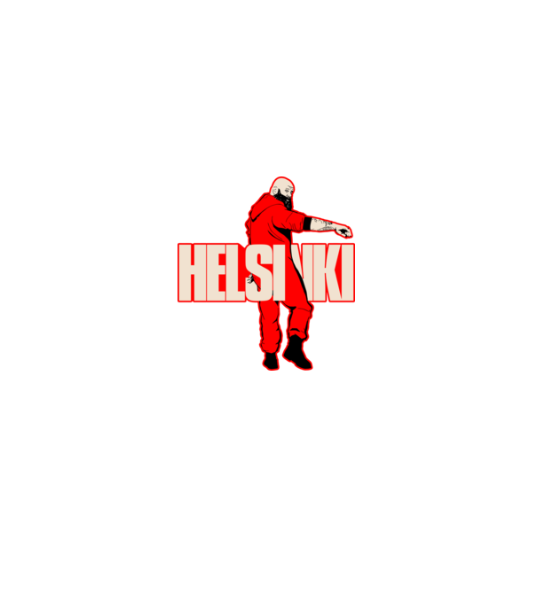 helsinki la casa de papel model negru pe tricou