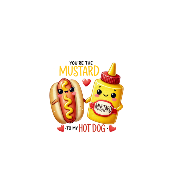 Mustard to my Hot Dog model alb pe tricou