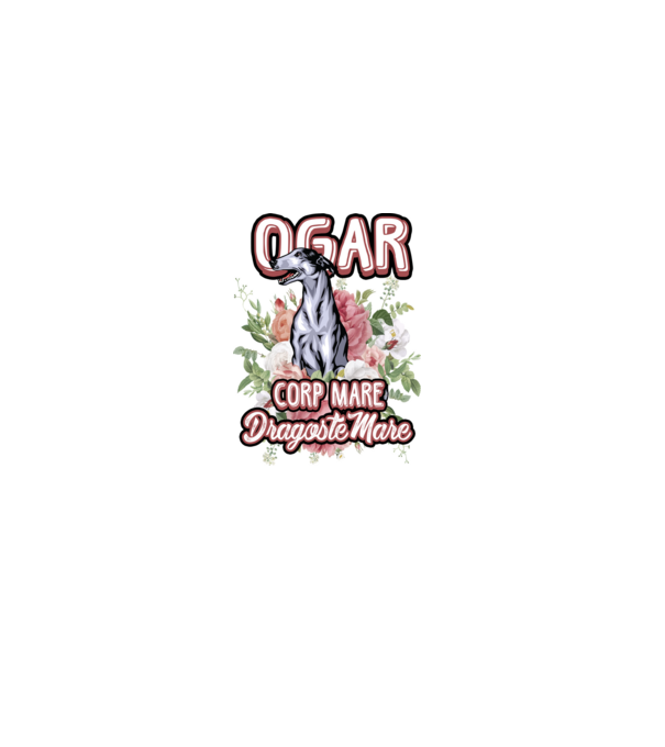 Ogar - picioare lungi dragoste multă model alb pe tricou