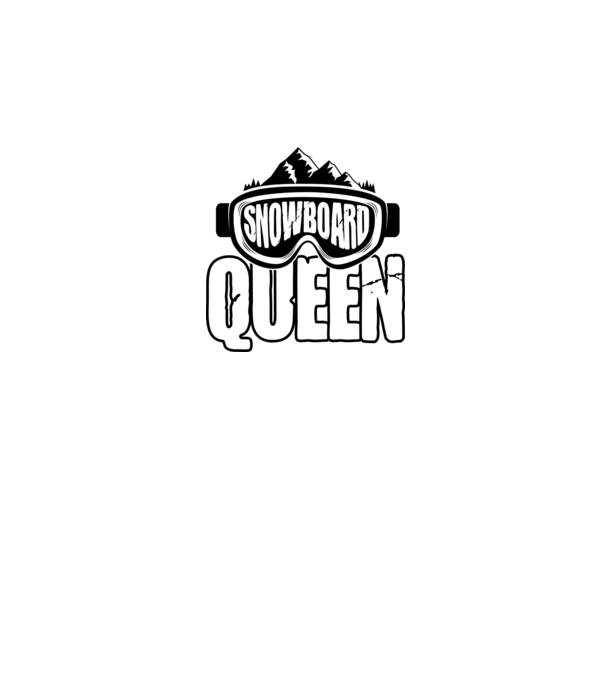 snowboard queen 01 model negru pe tricou