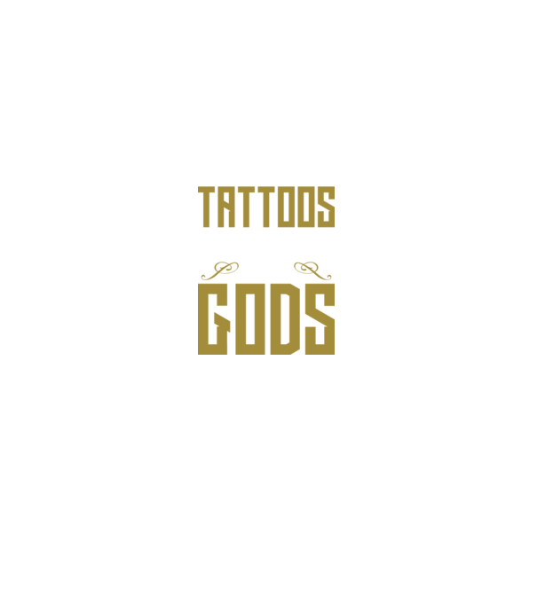 A man without tattoos is invisible to the gods model negru pe tricou