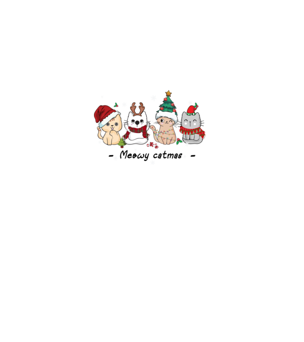 Meowy catmas 2 model gri pe tricou