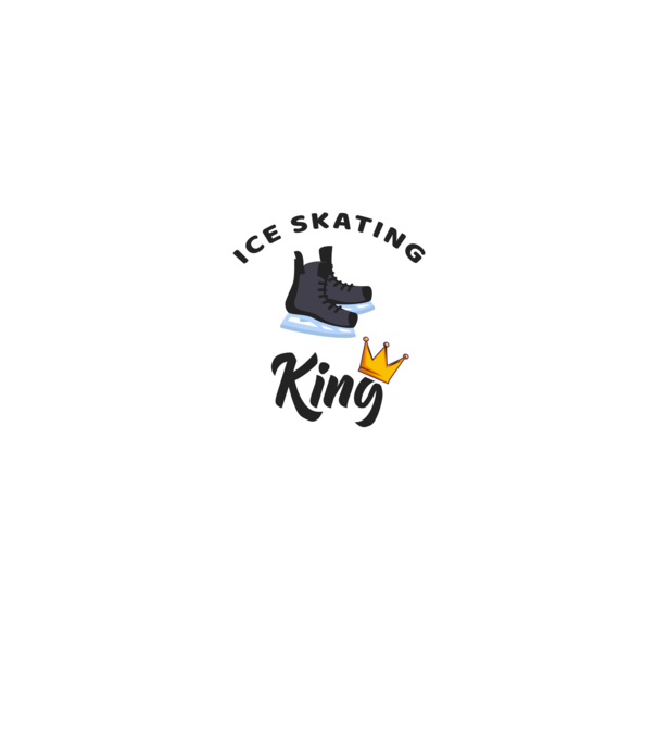 Ice skatin King model negru pe tricou