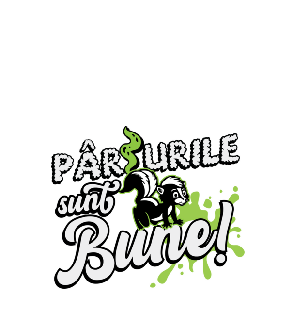 Pârțurile sunt bune model negru pe tricou