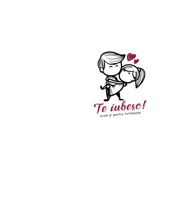te iubesc! model galben neon pe tricou