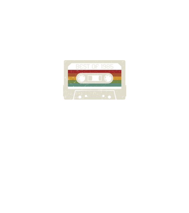 retro tape 1985 vintage model negru pe tricou