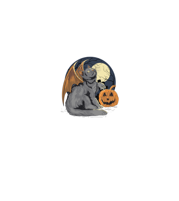 Halloween cica model negru pe tricou