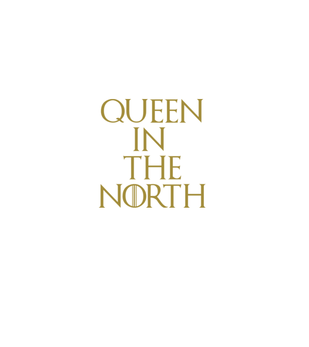 Queen in the North model negru pe tricou