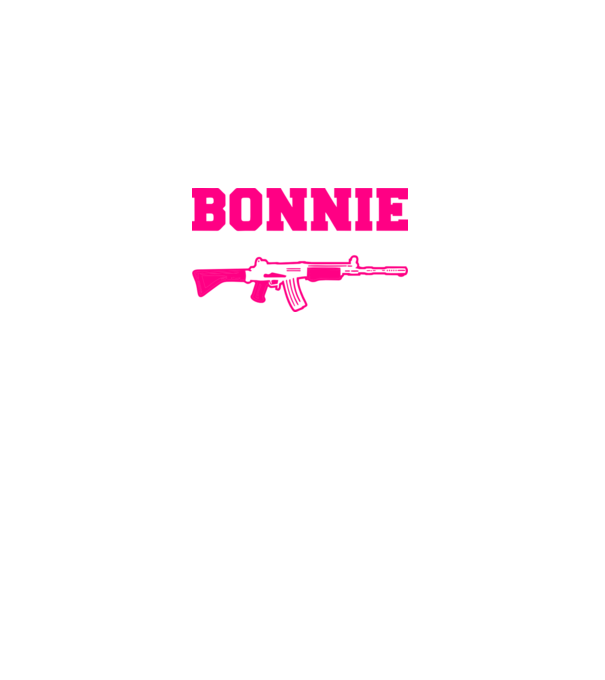 Bonnie model alb pe tricou