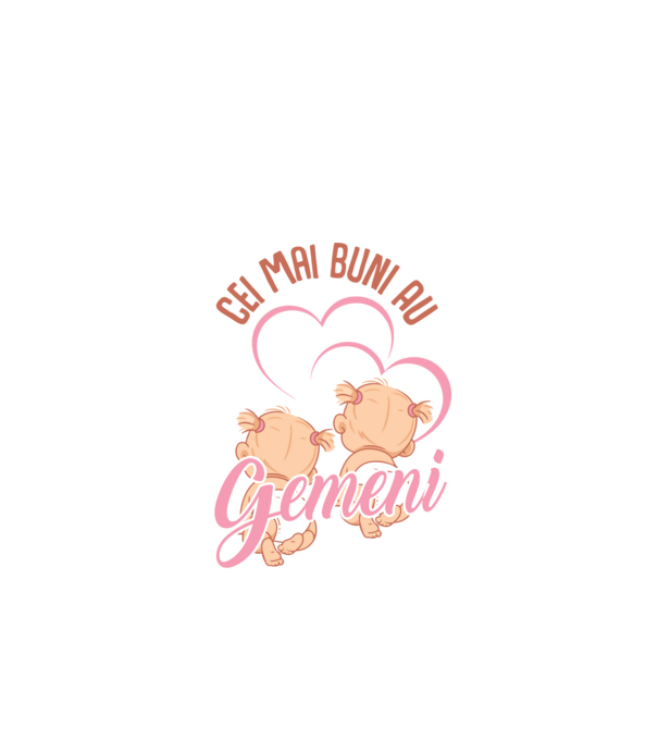Cei mai buni au gemeni model alb pe tricou