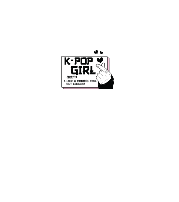 K-POP FANGIRL model alb pe tricou