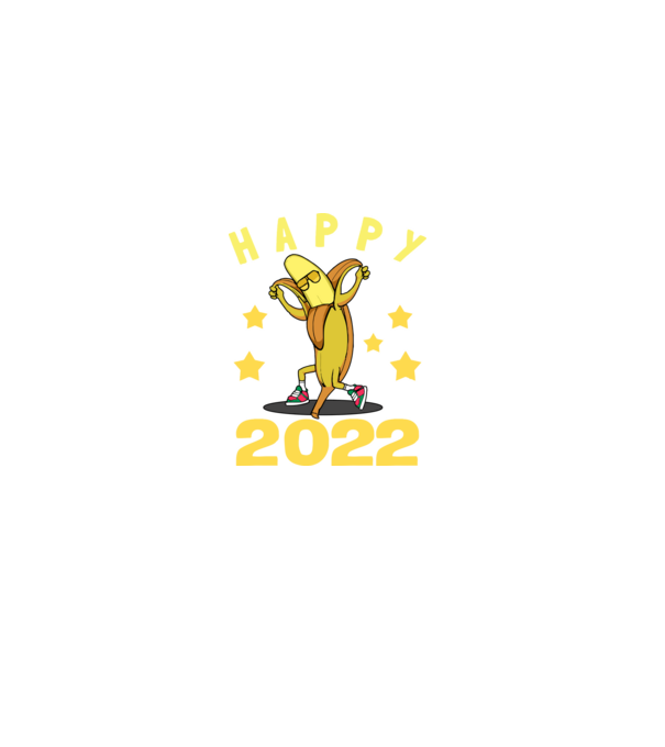 Happy new year Banana model negru pe tricou