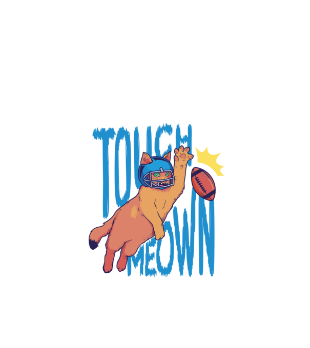 Touch Meow model negru pe tricou