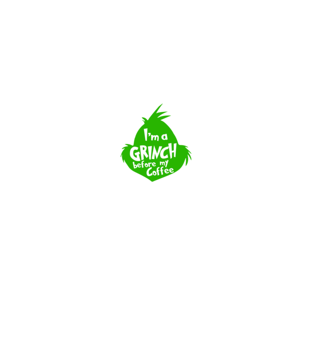 Grinch before coffee model negru pe tricou