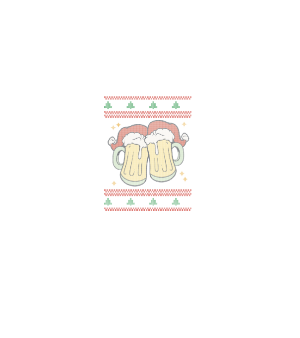 ugly sweater beers model negru pe tricou
