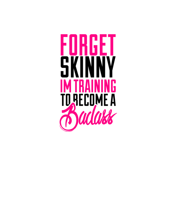 Forget Skinny model alb pe tricou