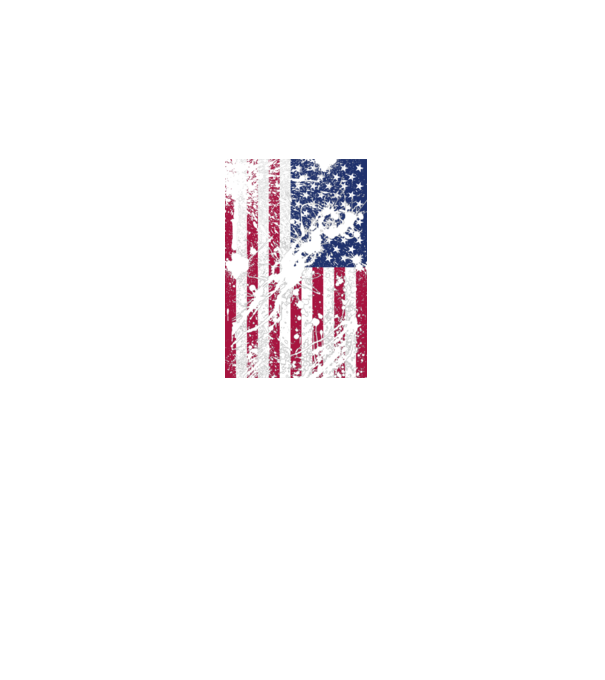 ripped flag U.S. model alb pe tricou