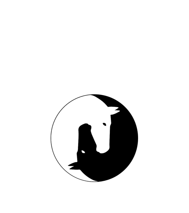 Lovas ying-yang model alb pe tricou