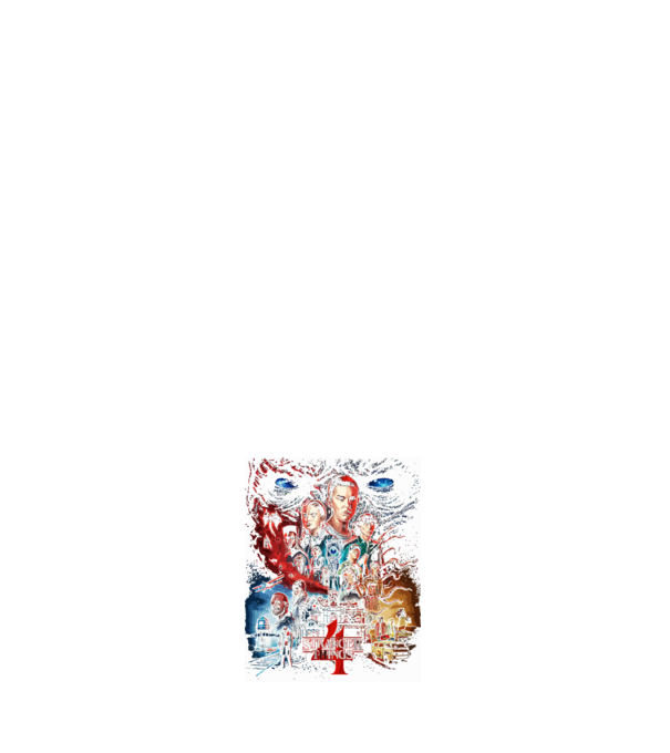 stranger things poster model albastru închis pe tricou