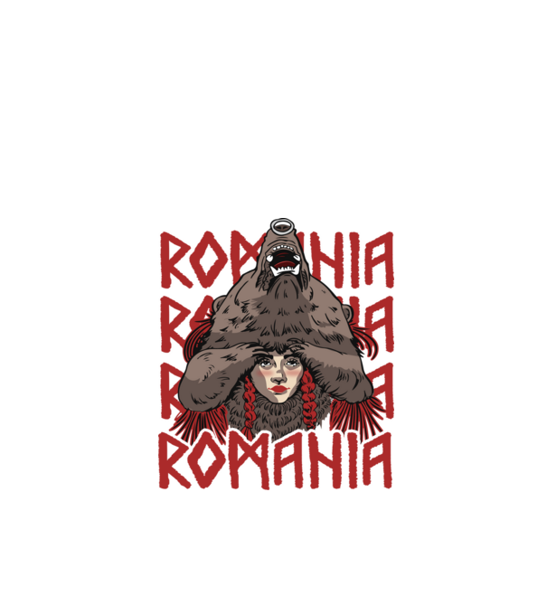 Dansul Ursului romania model negru pe tricou