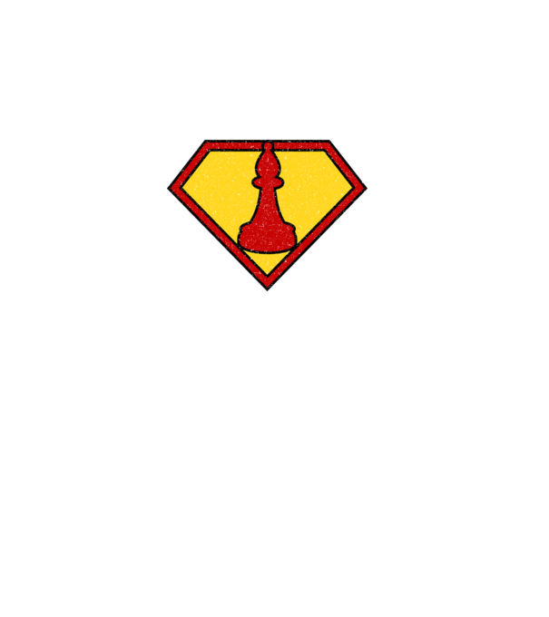 SuperChess alergător de șah model albastru regal pe tricou