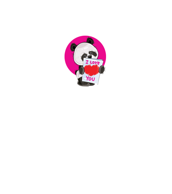 dragoste panda model negru pe tricou