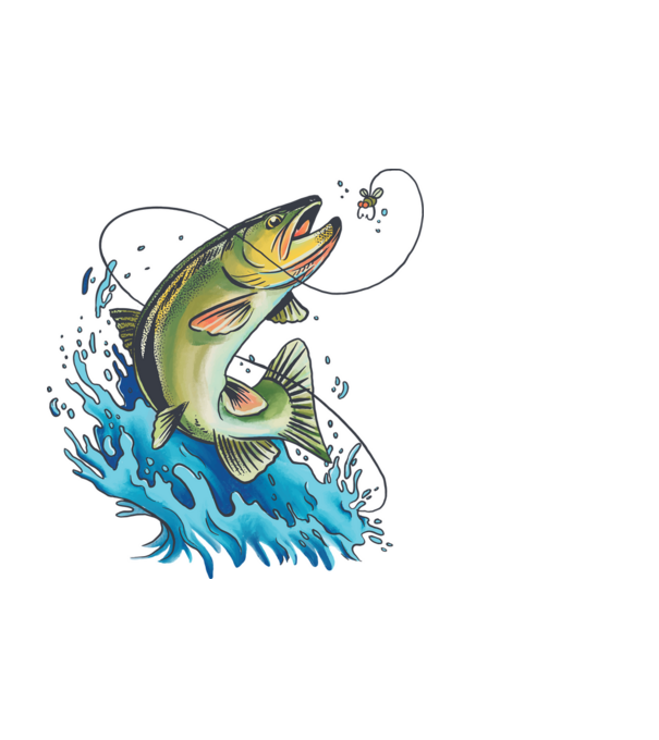 Fish model negru pe tricou