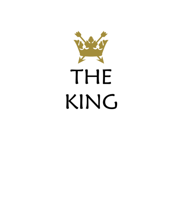 The King model alb pe tricou