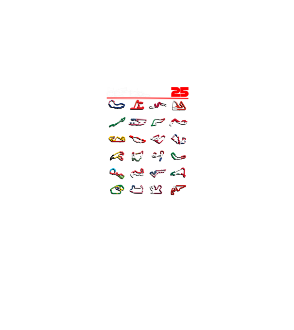 F1 calendar 2025 Negru model negru pe tricou