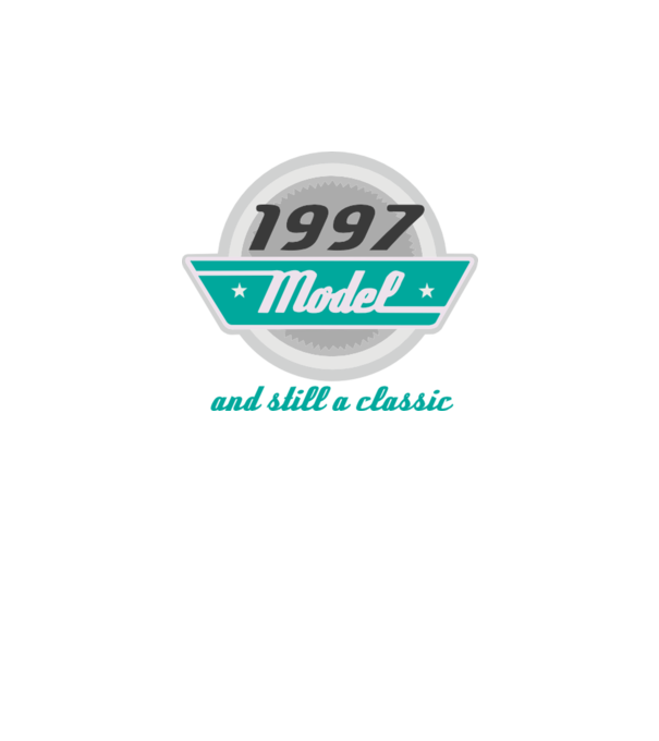 Model and still a classic - 1997 model negru pe tricou