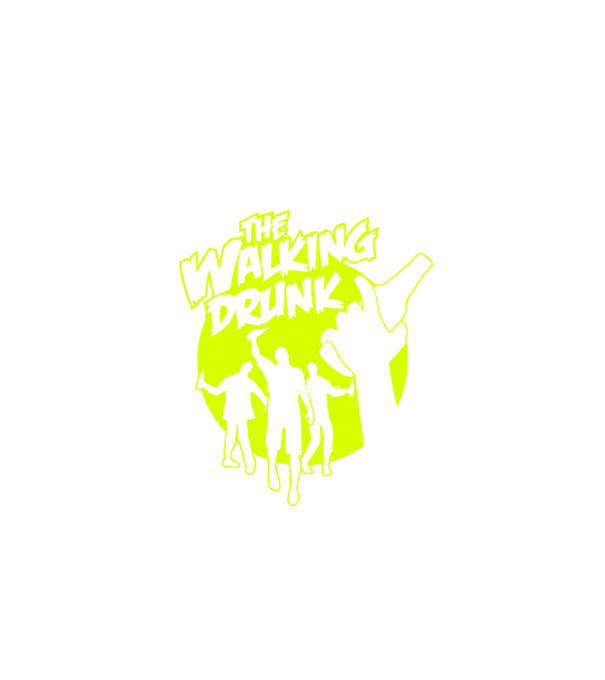 Walking Drunk model negru pe tricou