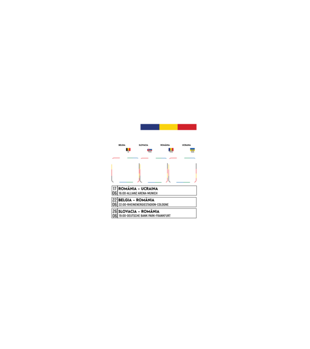 Fotbal Calendar Euro 2024 model negru pe tricou