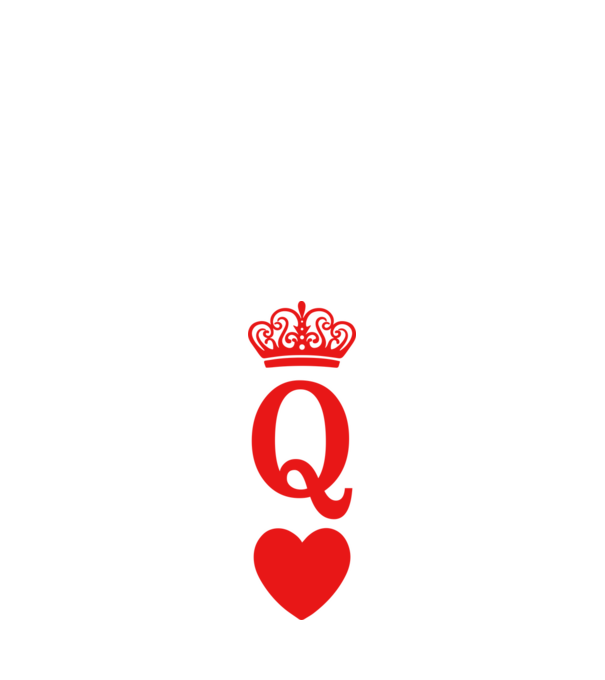 Queen model alb pe tricou